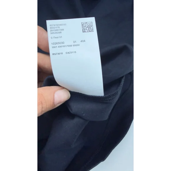 NWT $129 Men's BOSS Dark Blue Short Sleeve Tee L - Picture 8 of 8